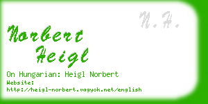 norbert heigl business card